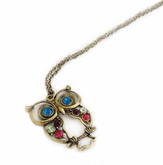 Owl Pendant colorful