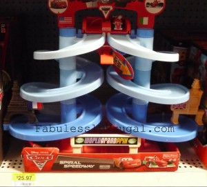 Cars race track toy, walmart, coupon