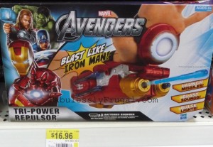 Iron man tri power repulsor toy, walmart, coupon