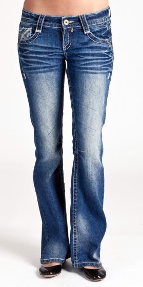 Wallflower Junior Vintage Heavy Stitch Legendary Bootcut Jean in Blue Buffalo Wash, light, Amazon