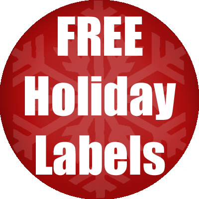 free holiday labels facebook promotion