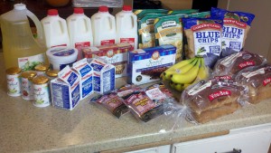 grocery shopping with coupons