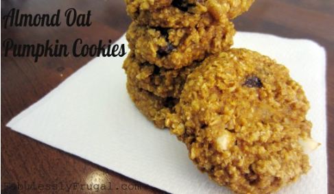 almond oat pumpkin cookies
