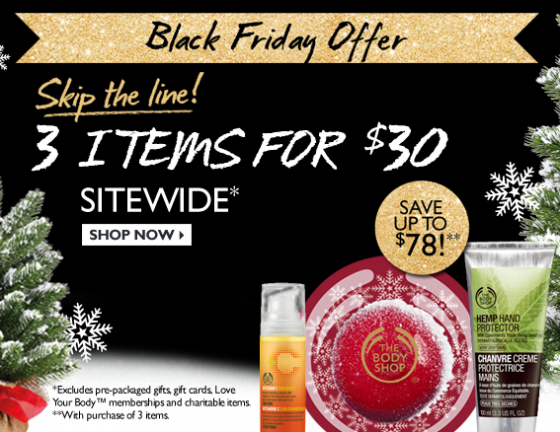 black friday the body shop sale