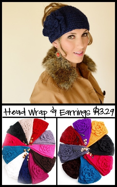 head wrap and earrings deal