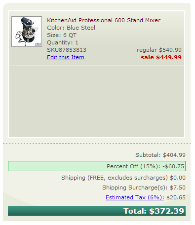 kohls kitchenaid deal