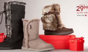 payless warm boots sale