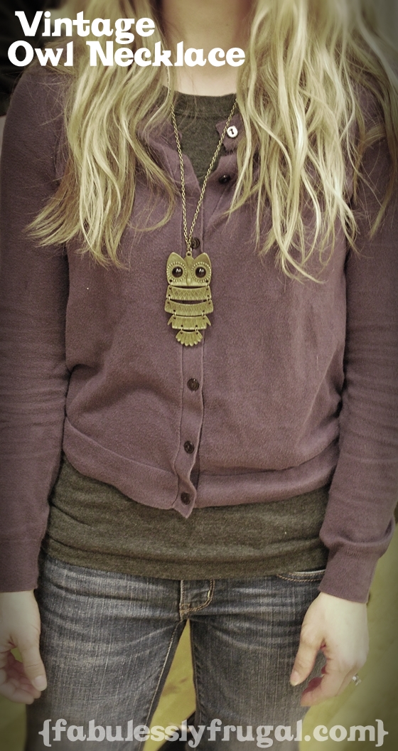 vintage owl necklace amzon deal