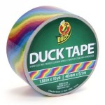 Duck Brand Rainbow Printed Duct Tape, 1.88-Inch x 10 Yards, Single Roll