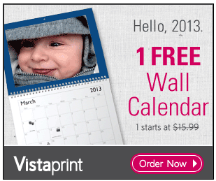 Vistaprint wall calendar