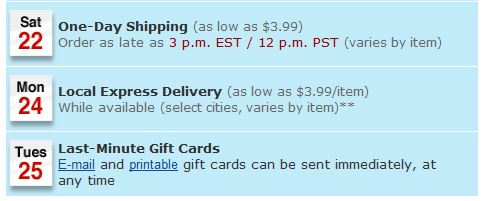 amazon shipping cutoff
