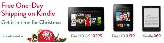 free one-day shipping on kindle