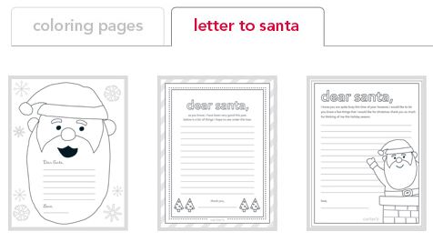 free santa letter and coloring pages