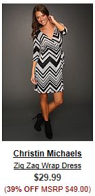 zig zag wrap dress