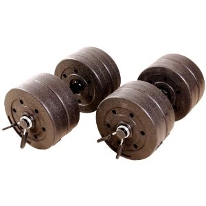Cap Barbell 40-Pounds Cement Dumbbell Set