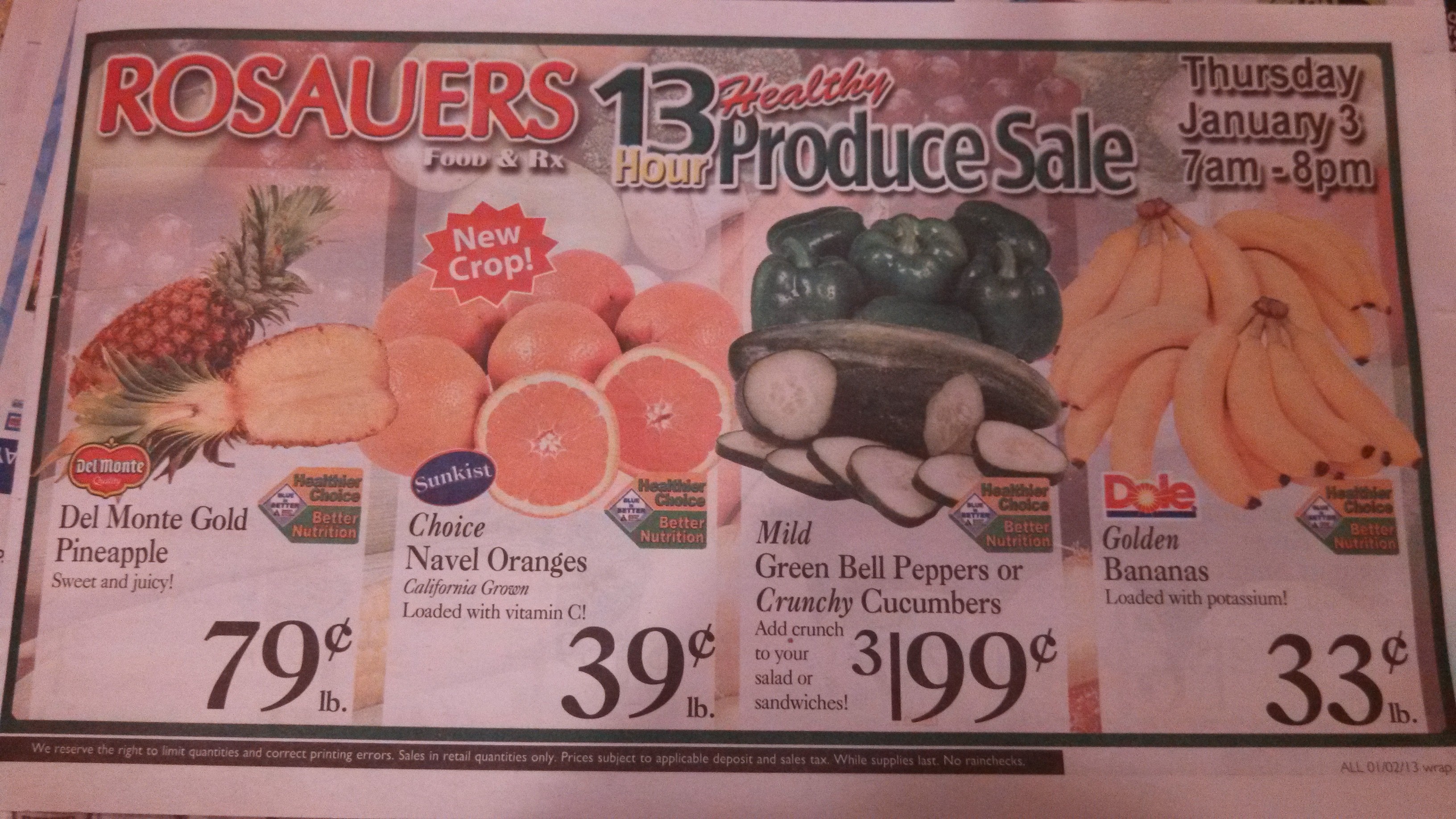 rosauers 13 hour produce sale