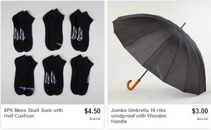 Men's socks and umbrella