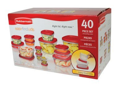 Rubbermaid Easy Find Lid Food Storage Set, 40 Piece