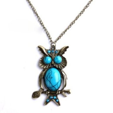 Turquoise Owl Pendant