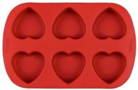 Wilton 6-Cavity Silicone Heart Mold Pan