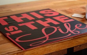 diy typography sign