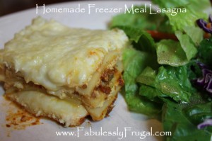 freezer meal lasagna
