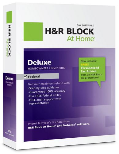 h&r block at home tax product deluxe