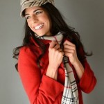 plaid hat and scarf set