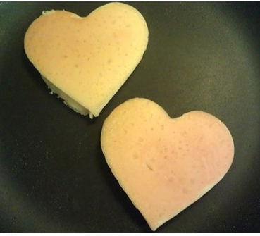 Heart Shaped pancakes