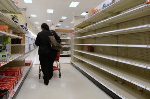 empty shelves