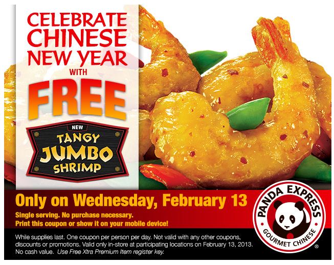 free shrimp at panda expres