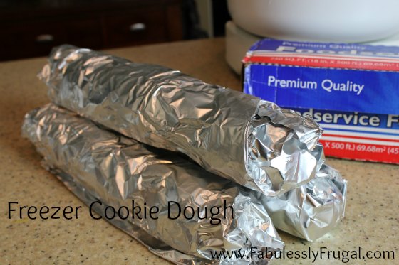 freezer cookie dough roll