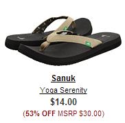 sanuk flip flop