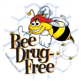 Bee-Drug-Free-sticker