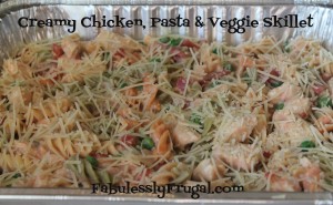 Creamy Chicken, Pasta & Veggie Skillet Recipe