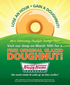 Krispy Kreme DaylighSavingsOffer