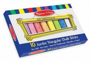Melissa & Doug 10 Jumbo Triangular Chalk Sticks