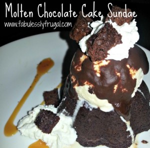 Molten Chocolate Cake Sundae Recipe