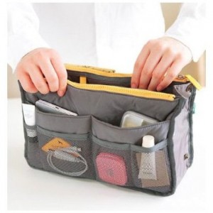 SODIAL- Handbag Pouch Bag in Bag Organiser Insert Organizer Tidy Travel Cosmetic Pocket