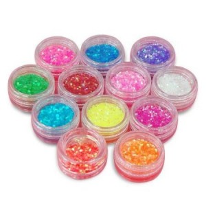 SODIAL(TM) 12 Color Acrylic Uv Gel Nail Art Glitter Dust Powder