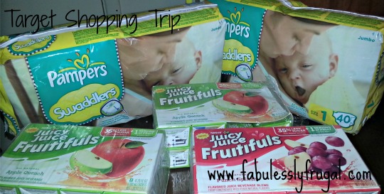 Target Shopping Trip Pampers and Juicy Juice Fruitifuls