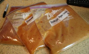 pineapple pepper chicken freezer meal and crockpot reicpe