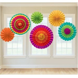 Fiesta Paper Fan Decorations for Cinco De Mayo Cinco De Mayo