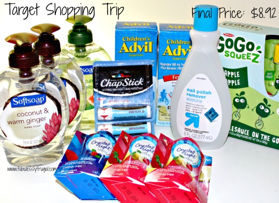 Target Shopping Trip Softsoap, Advil, Chapstick, Crystal Light,
