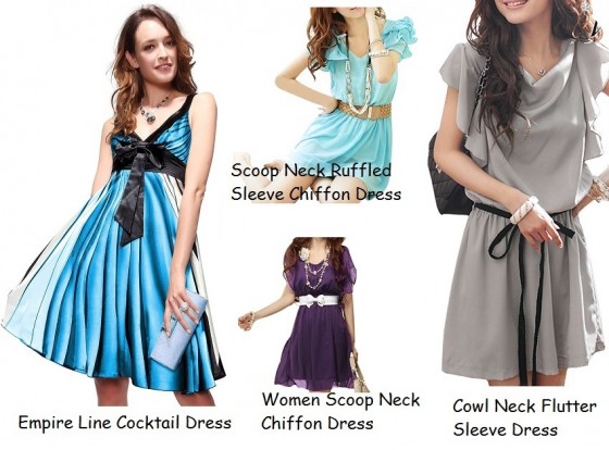 V-neck Striped Ribbon Bow
