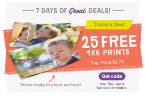 Walgreens Free 25 prints