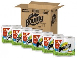 Bounty Huge Roll, Select a Size, White 12 Rolls