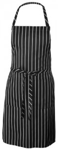 Chalk Stripe Bib Apron with Pockets