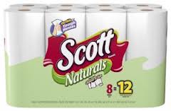 Scott Naturals Paper Towels, Mega Roll, 8 Rolls, Packs of 4 (32 Rolls)