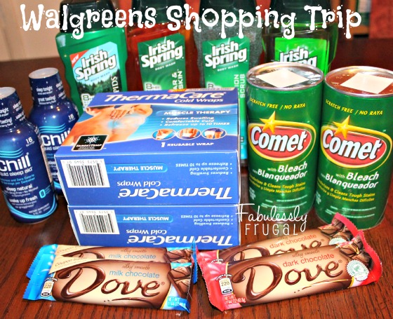 Walgreens Shopping Trip Irish Spring, Thermacare, iChill, Comet, Dove
